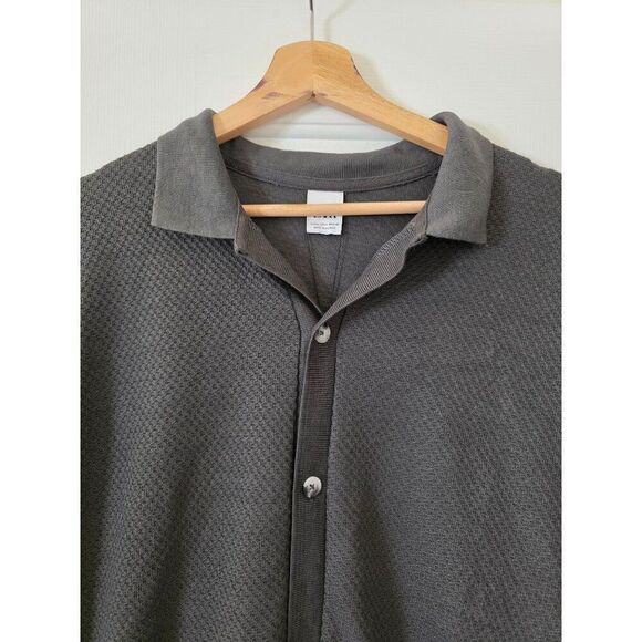 New Zara Structured Shirt S 4087/330 Grey casual knit polo sweater short sleeve - Picture 5 of 13